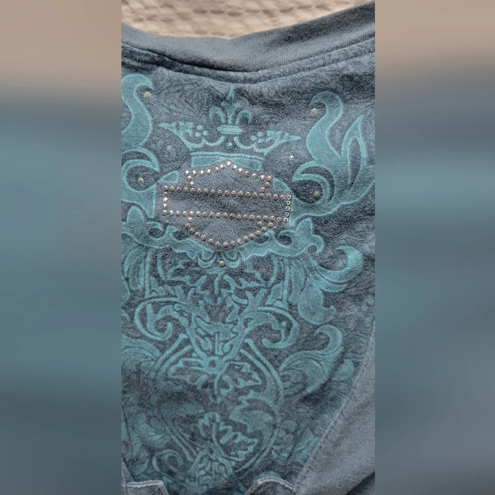 Harley-Davidson Gray and Blue Graphic Tee - Picture 8 of 8
